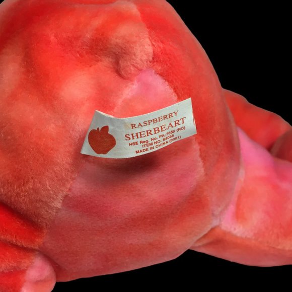 Papal Giftware Raspberry Sherbearts Teddy Bear Plush Pink Stuffed Animal RARE - Picture 7 of 11